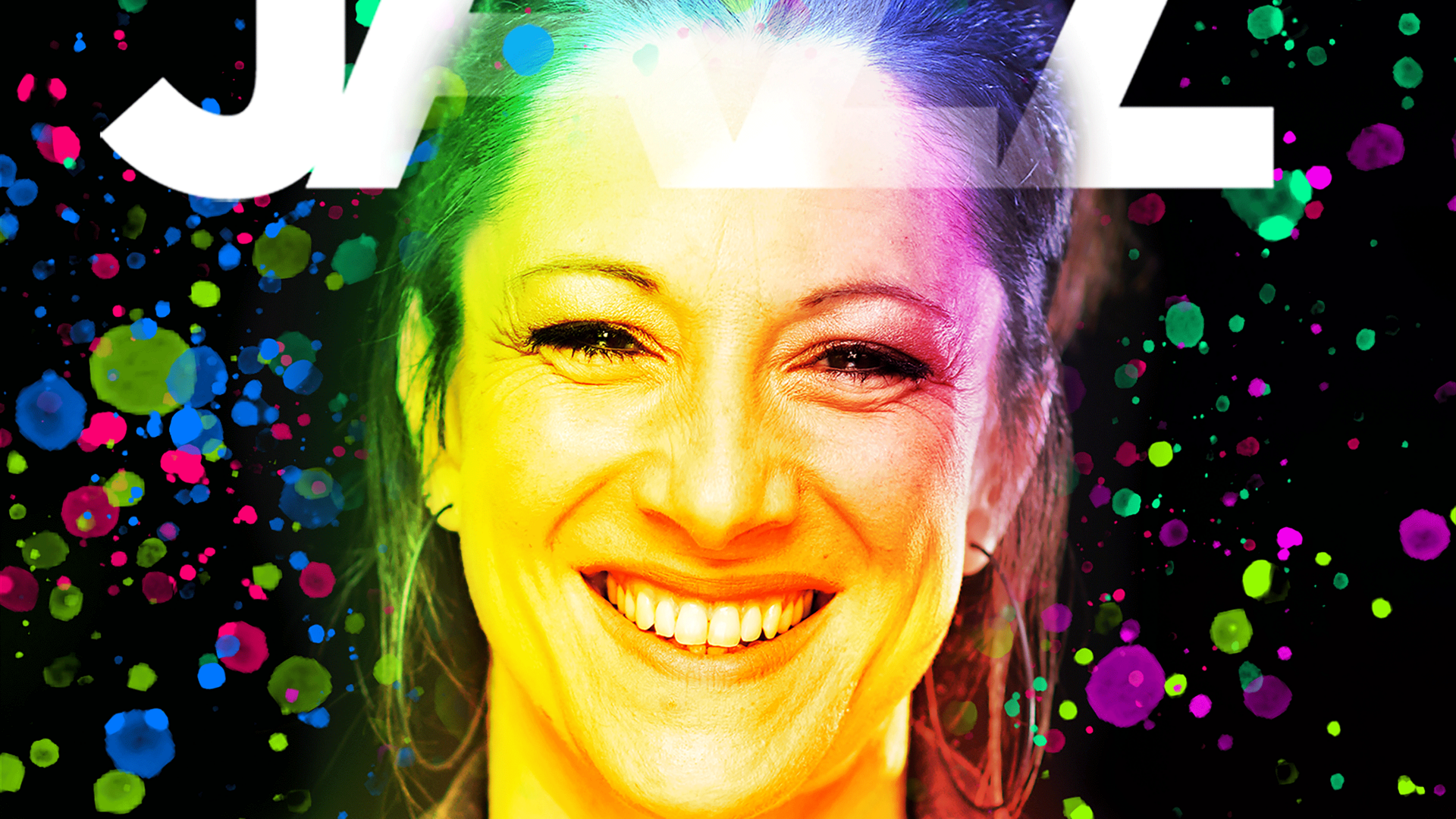 Bild der Sängerin Jäzz in bunten Farben