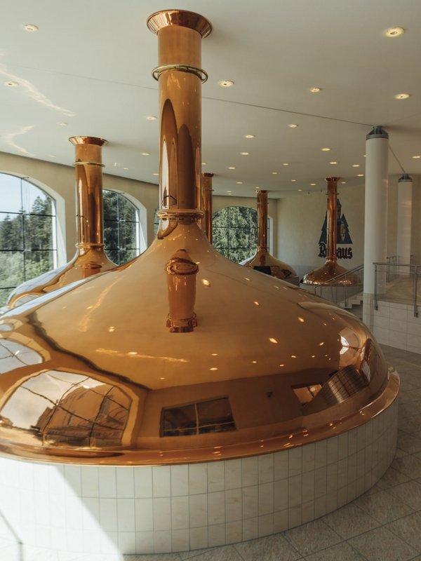 Blick in das historische Sudhaus der Badischen Staatsbrauerei Rothaus in der Nähe des Hotels Vier Jahreszeiten.