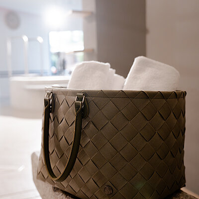 Aufnahme von der Wellnesstasche im Spa