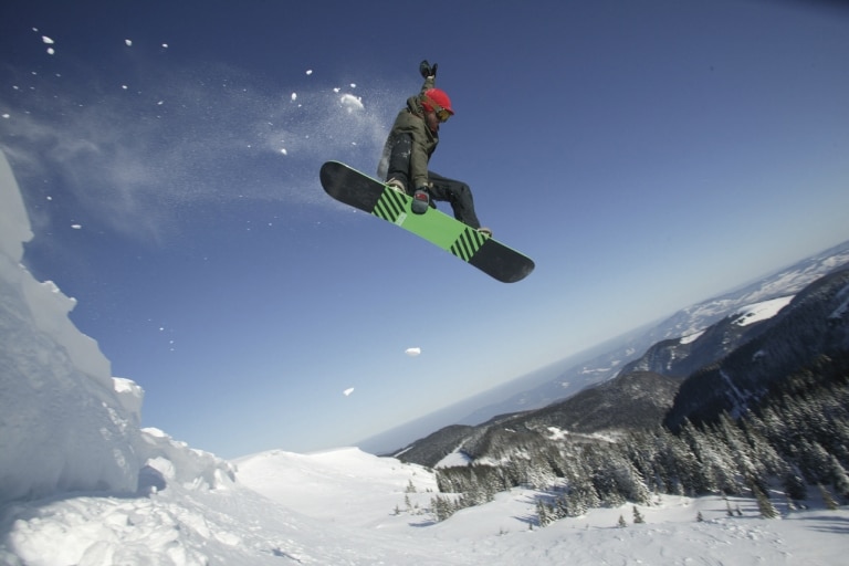 Snowboarder am Feldberg
